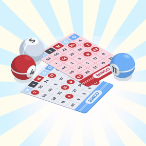Illustration of BINGO cards to promote Family Night BINGO